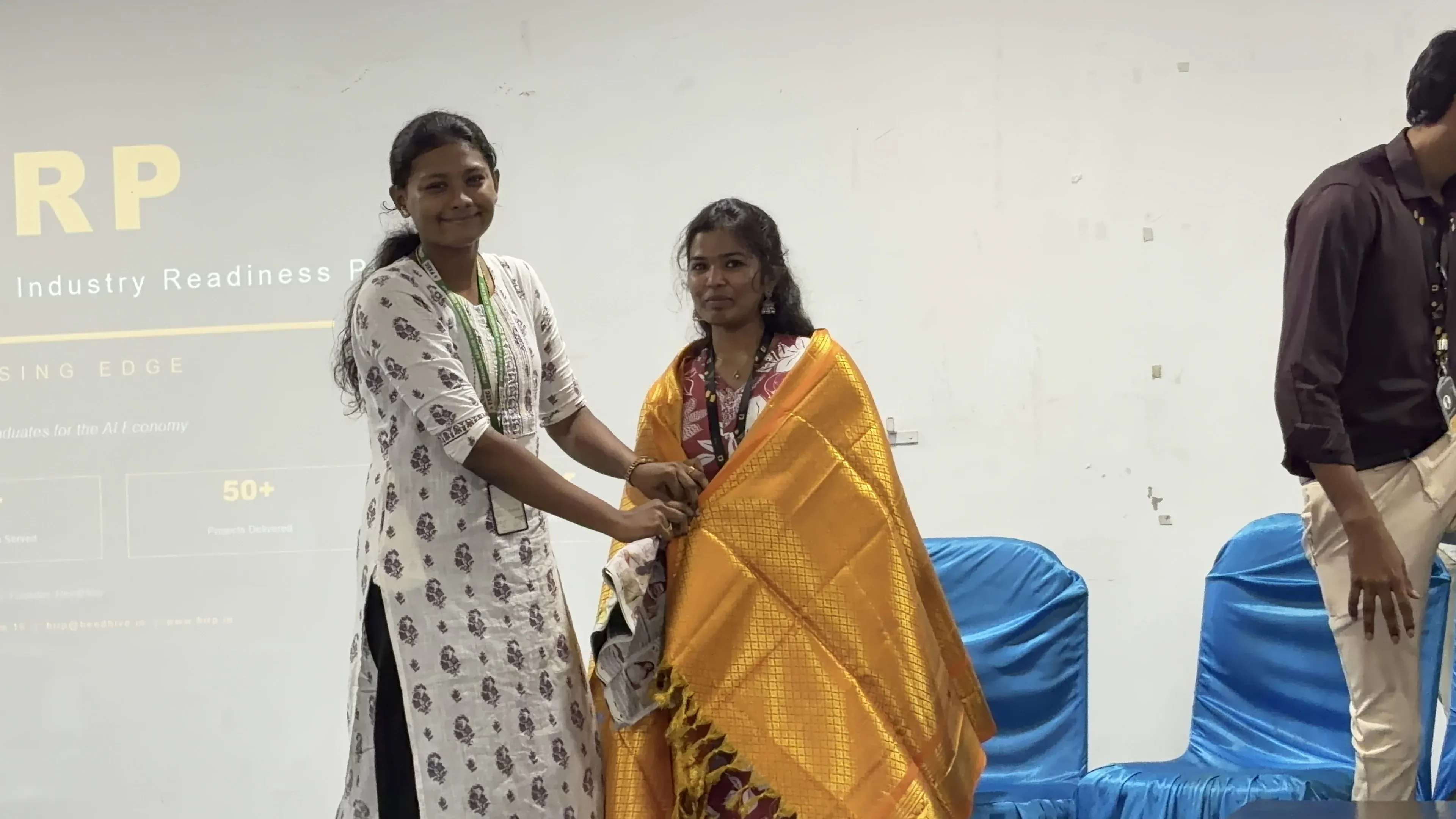 HIRP Student Recognition - Shawl Presentation to Top Performer
